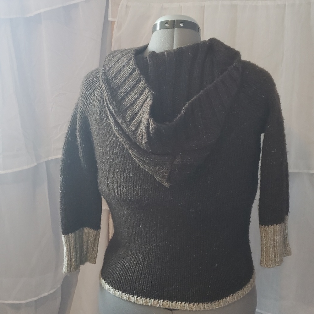 BKE Crop Button Raglan Sweater - Picture 2 of 8